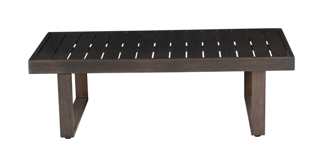 Wyatt Patio Cocktail Table Brown Brown Wood