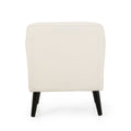 Upholstered Armchair Ivory Fabric