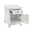 Charlestown Storage End With Usb White White Wood