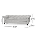 Sofa 3 Seater Grey Fabric