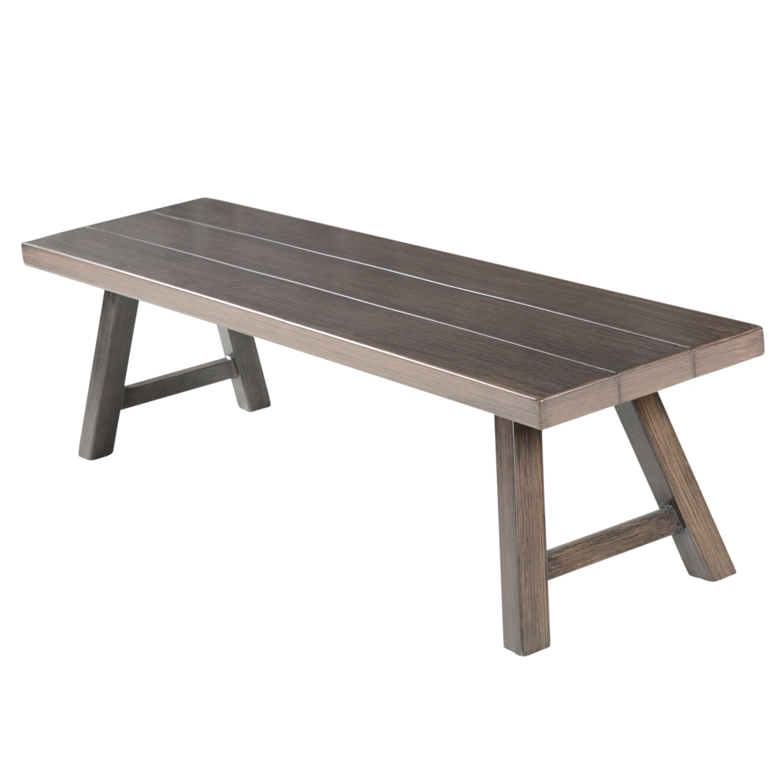 Marina Patio Backless Bench Brown Brown Metal