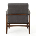 Club Chair, Mid Century Modern Microfiber Club Chair With Wood Frame Slate Microfiber