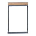 Accent Table Medium Antique Natural Nature Rectangular Wood Metal