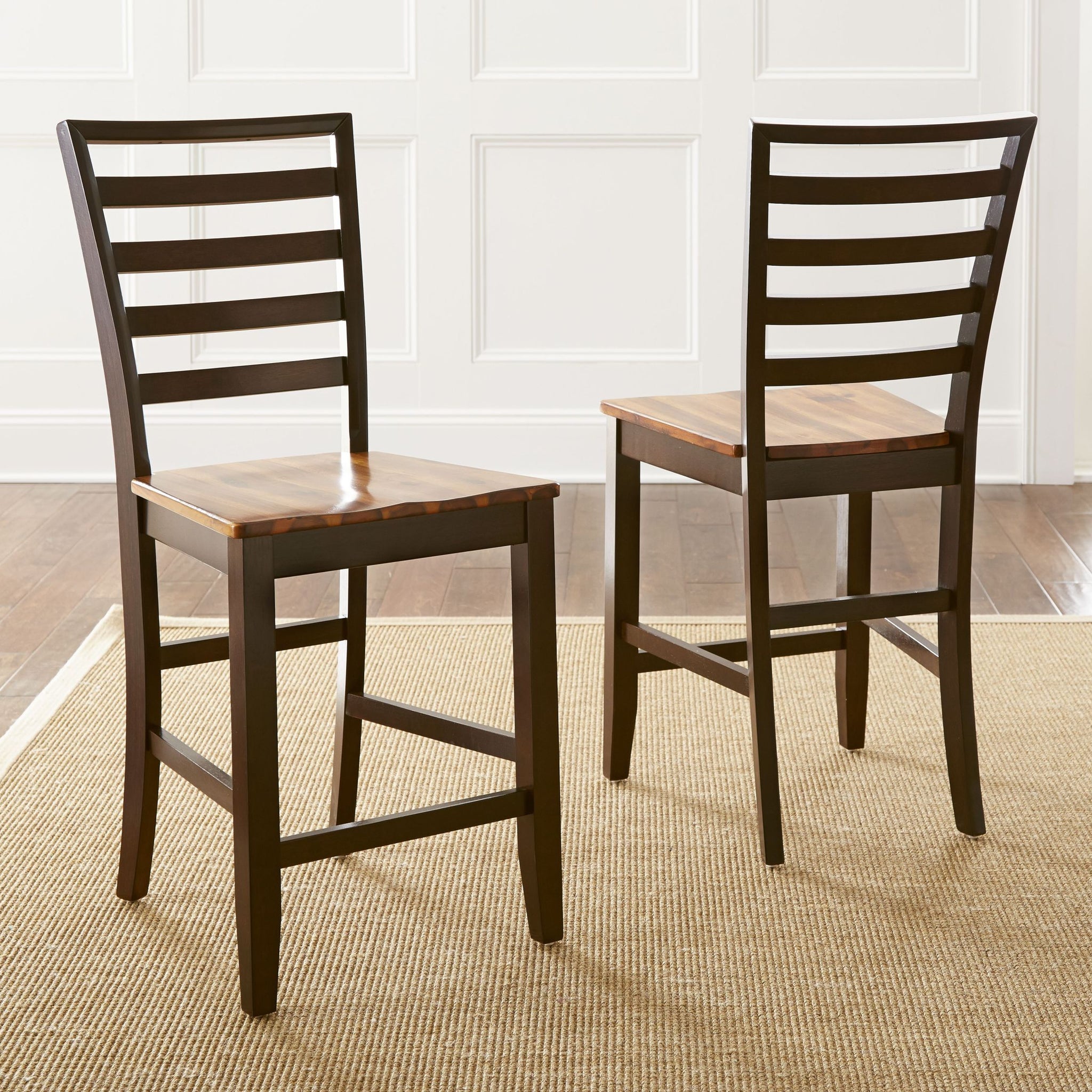 Abaco Counter Chair Set Of 2 Brown Brown Wood