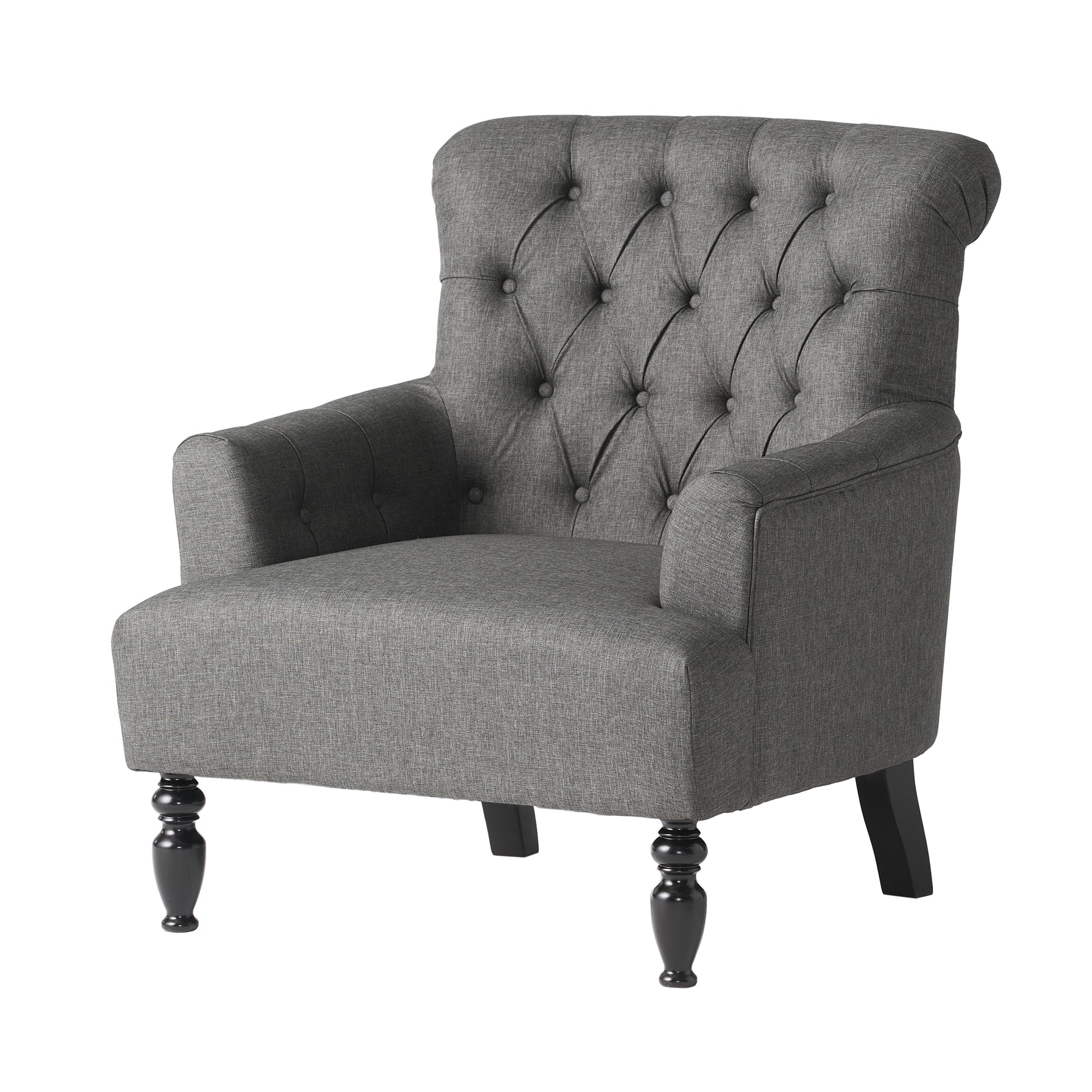 Club Chair Dark Gray Fabric