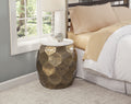 Stomp Round End Table Brass Gold Iron