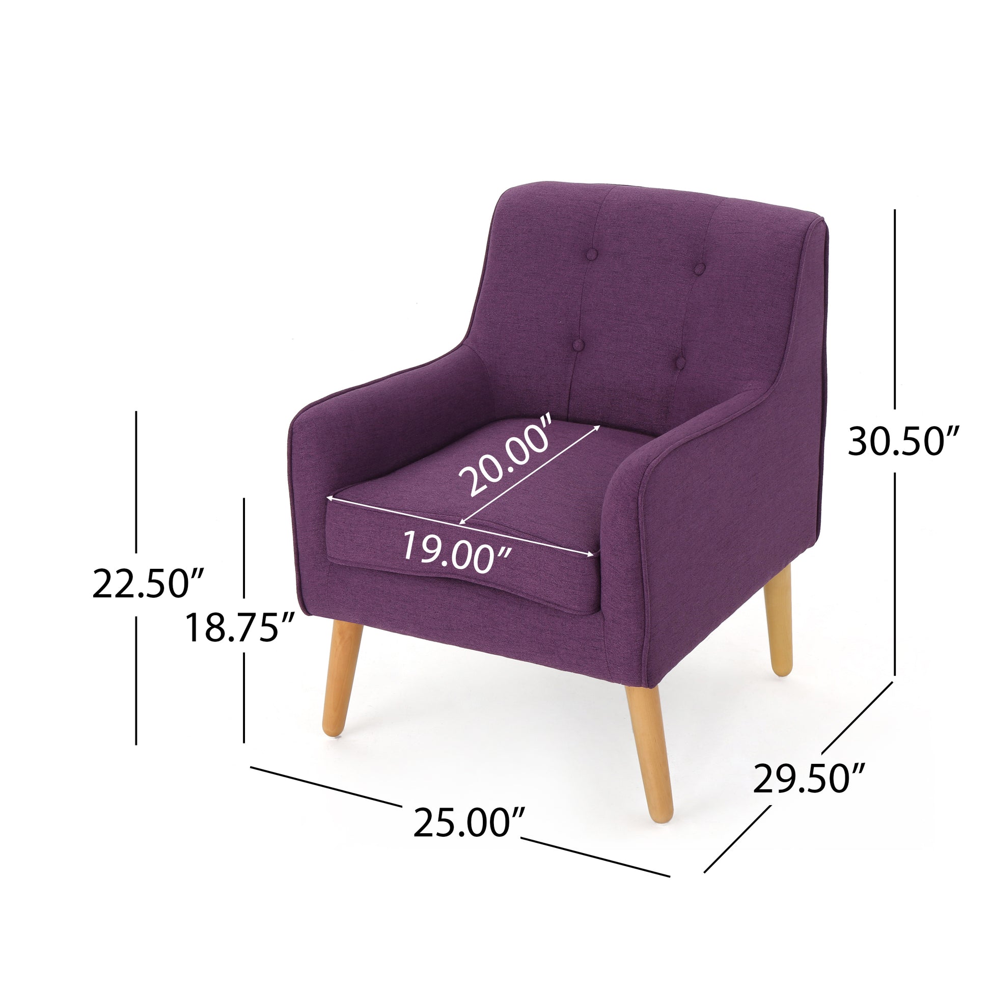 Arm Chair Purple Fabric