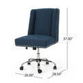 Office Chair Navy Blue Fabric