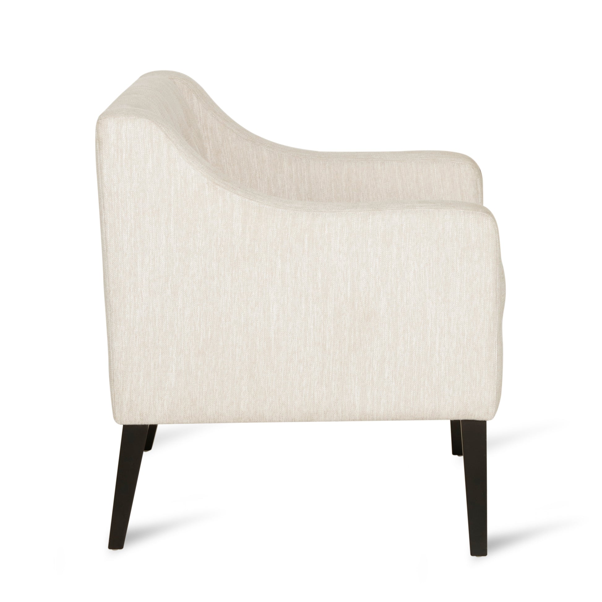 Accent Chair Beige Fabric