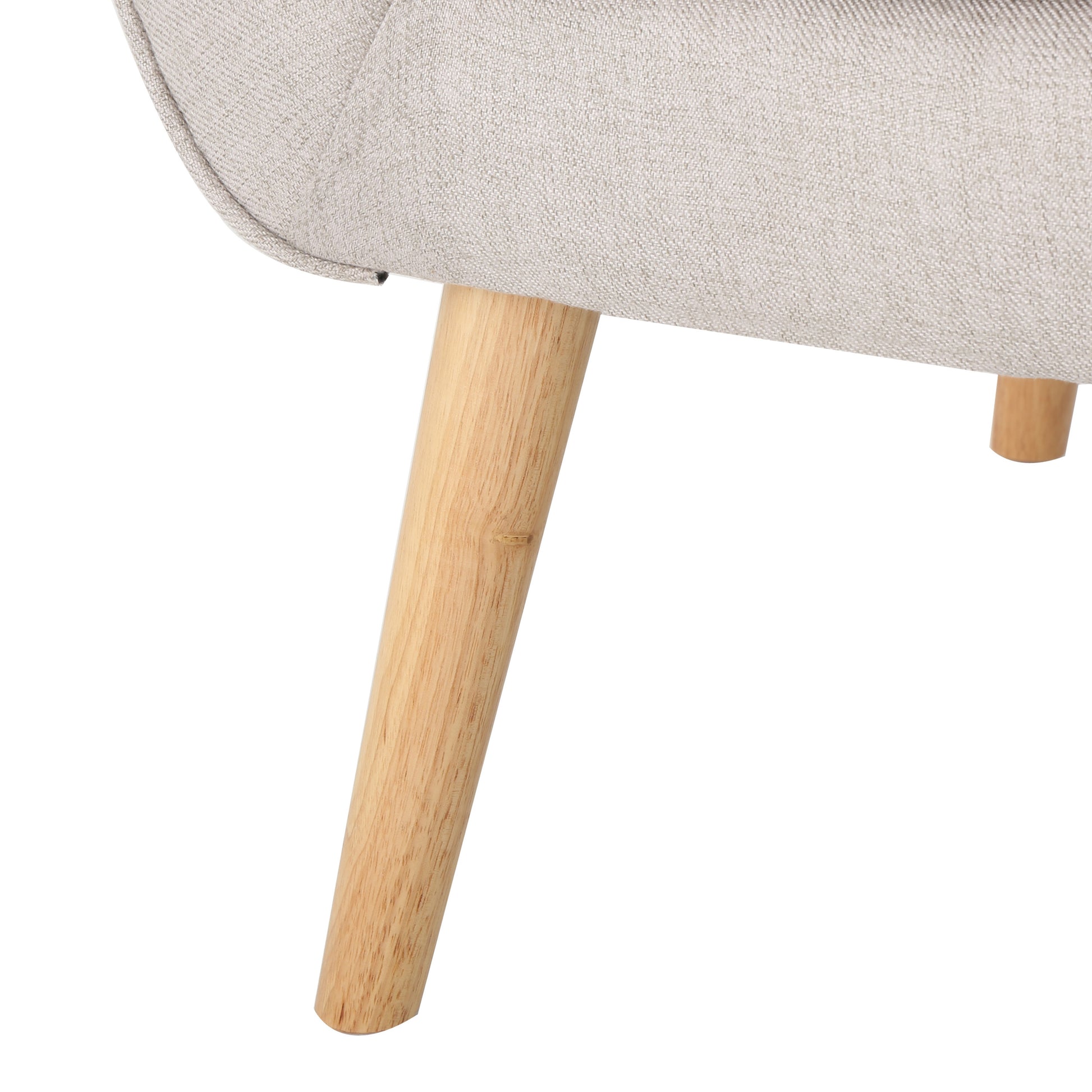 Club Chair Wheat Wood Fabric