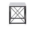 Skyler Square End Table With Marble Top White White Marble