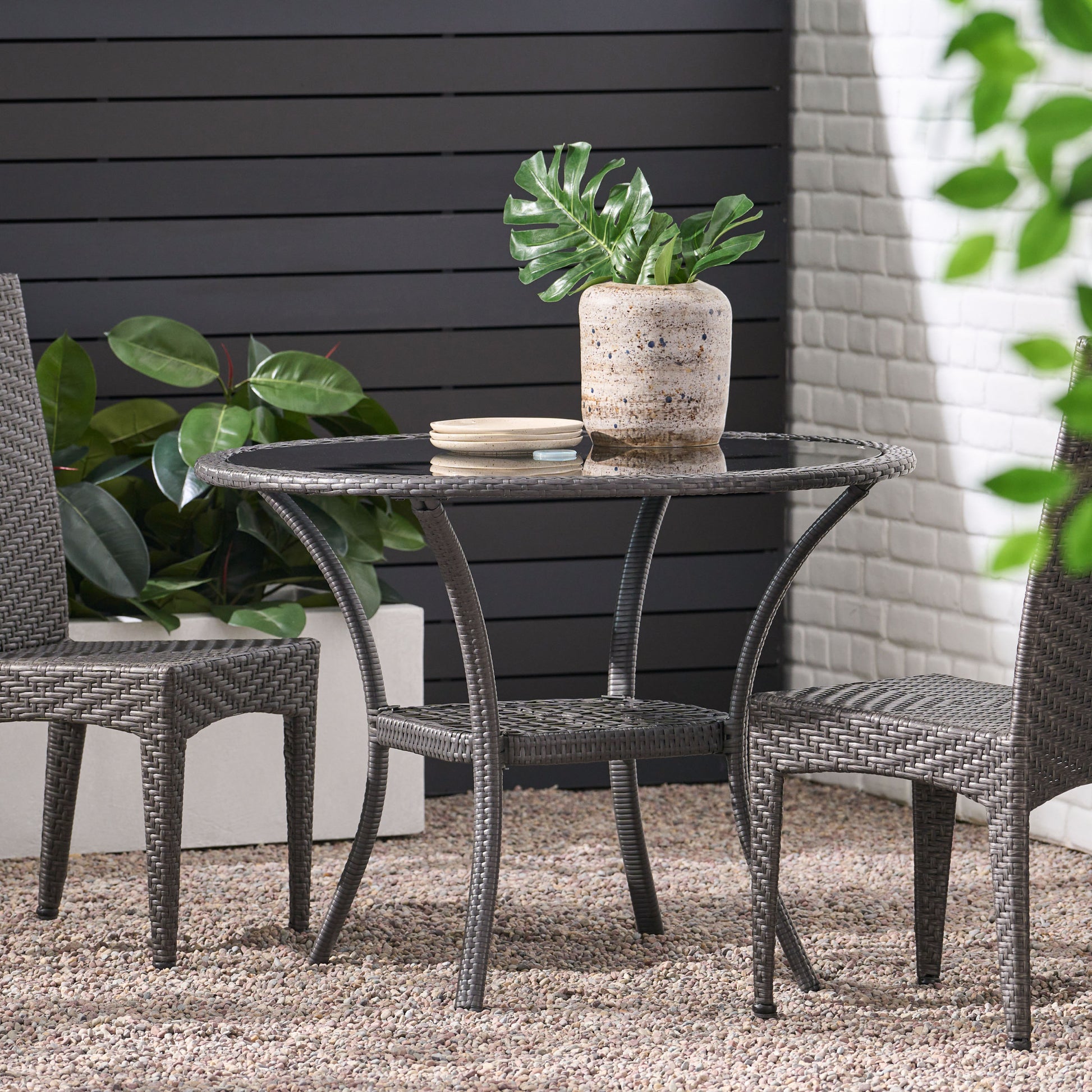 San Pico Table Grey Rattan