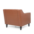 Club Chair Light Brown Pu