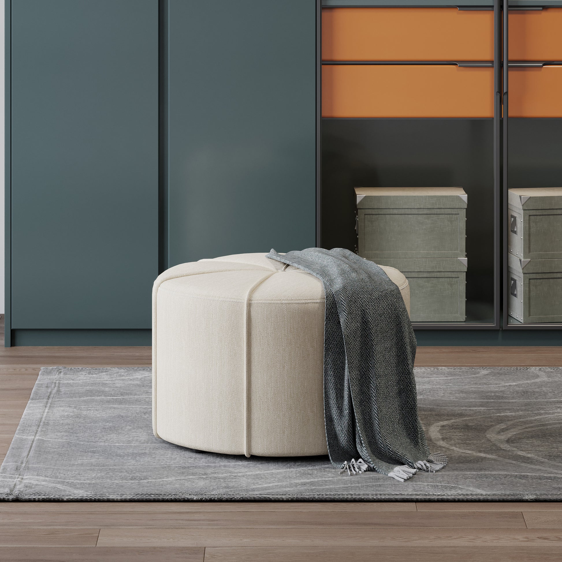 Ottoman Beige Fabric