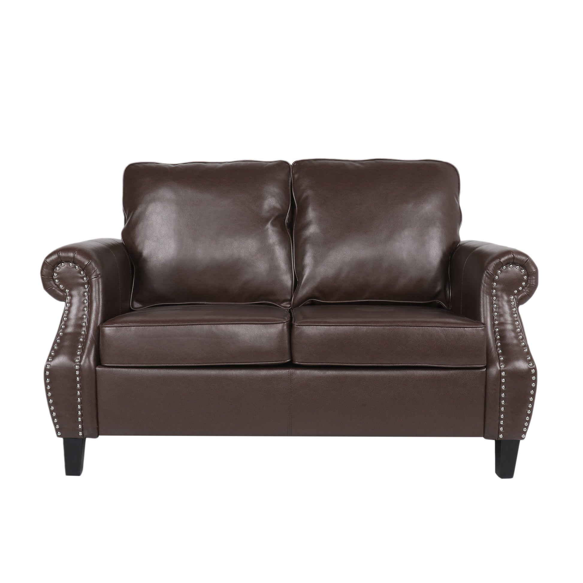 Seat Dark Brown Solid Wood Mdf