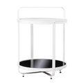 Vimmerly Glass Top End Table Black Iron
