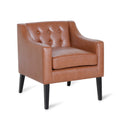 Accent Chair Light Brown Pu