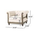 Club Chair Beige Fabric