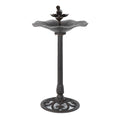E Lancaster Outdoor Aluminum And Iron Top Bird Bath With Iron Base, Bronze Bronze Aluminium