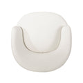 Club Chair White Fabric