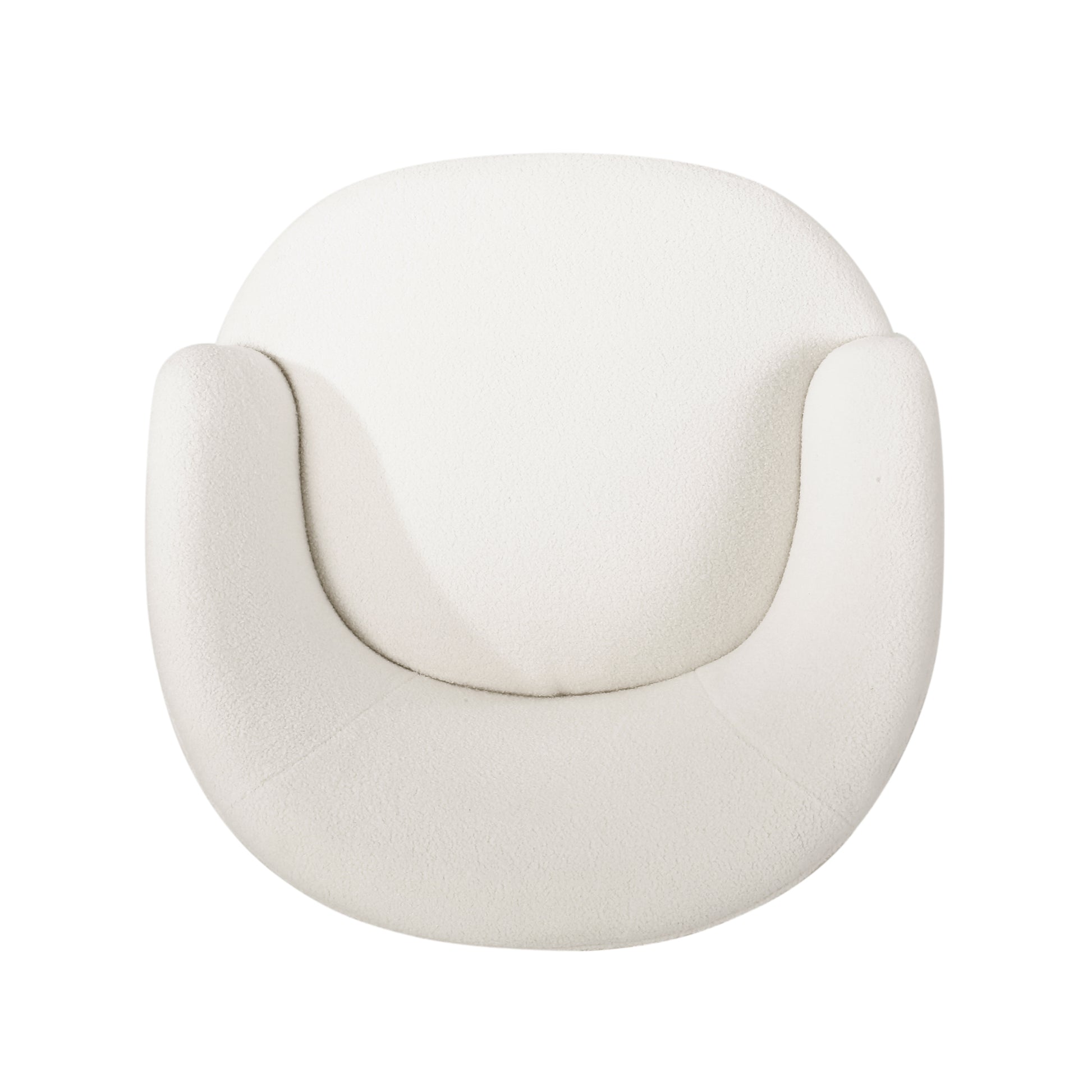 Club Chair White Fabric