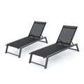 Myers Chaise Lounge Mp2 Black Grey Rattan Metal