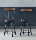 Tyler Swivel Counter Chair Set Of 2 Dark Gray Dark Gray Wood