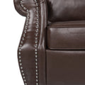 Seat Dark Brown Solid Wood Mdf