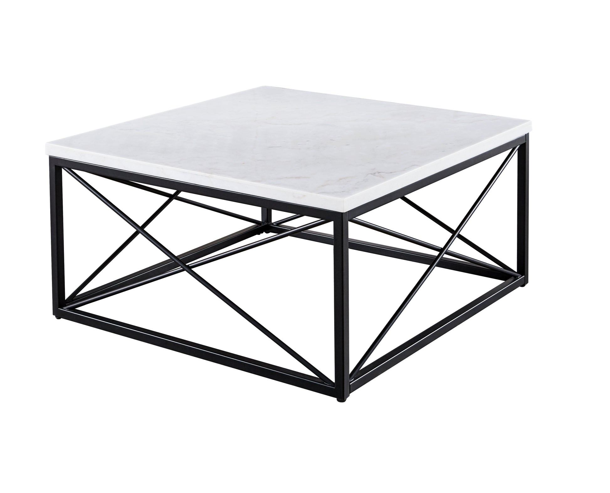 Skyler White Marble Top Square White White Marble