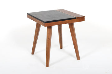 Caspian Square End Table Brown Brown Wood