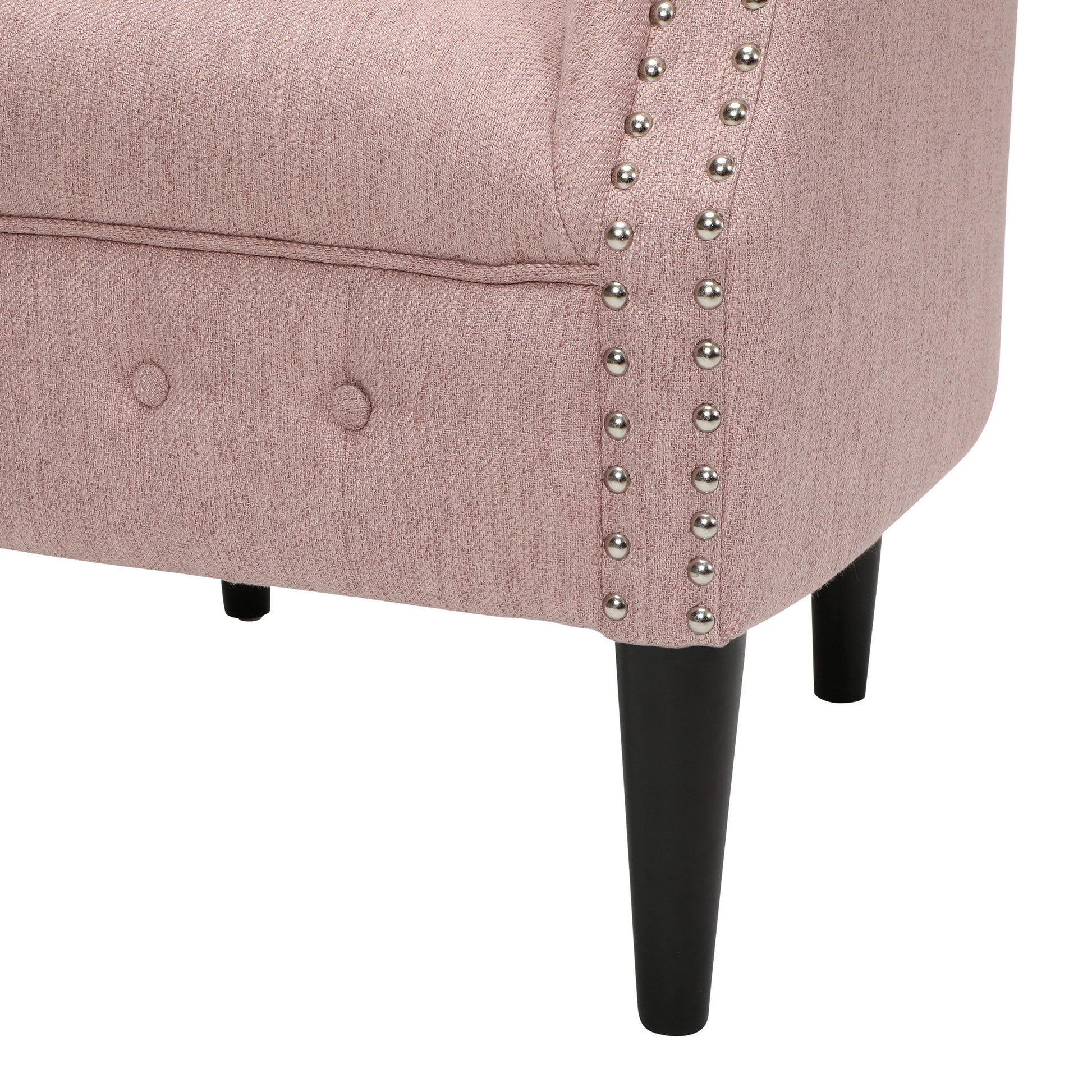 Chair Ottoman Blush Fabric