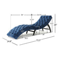 Chaise Lounge Antique Navy Blue Altay Velvet