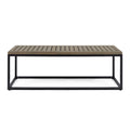 Jeco Industrial Wood And Metal Bench Grey Acacia Wood