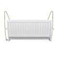 Tambora Porch Swing White Wood Metal