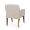 Arm Chair Beige Brown Fabric