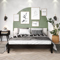 Nix Queen Platform Bed Black Queen Black Wood