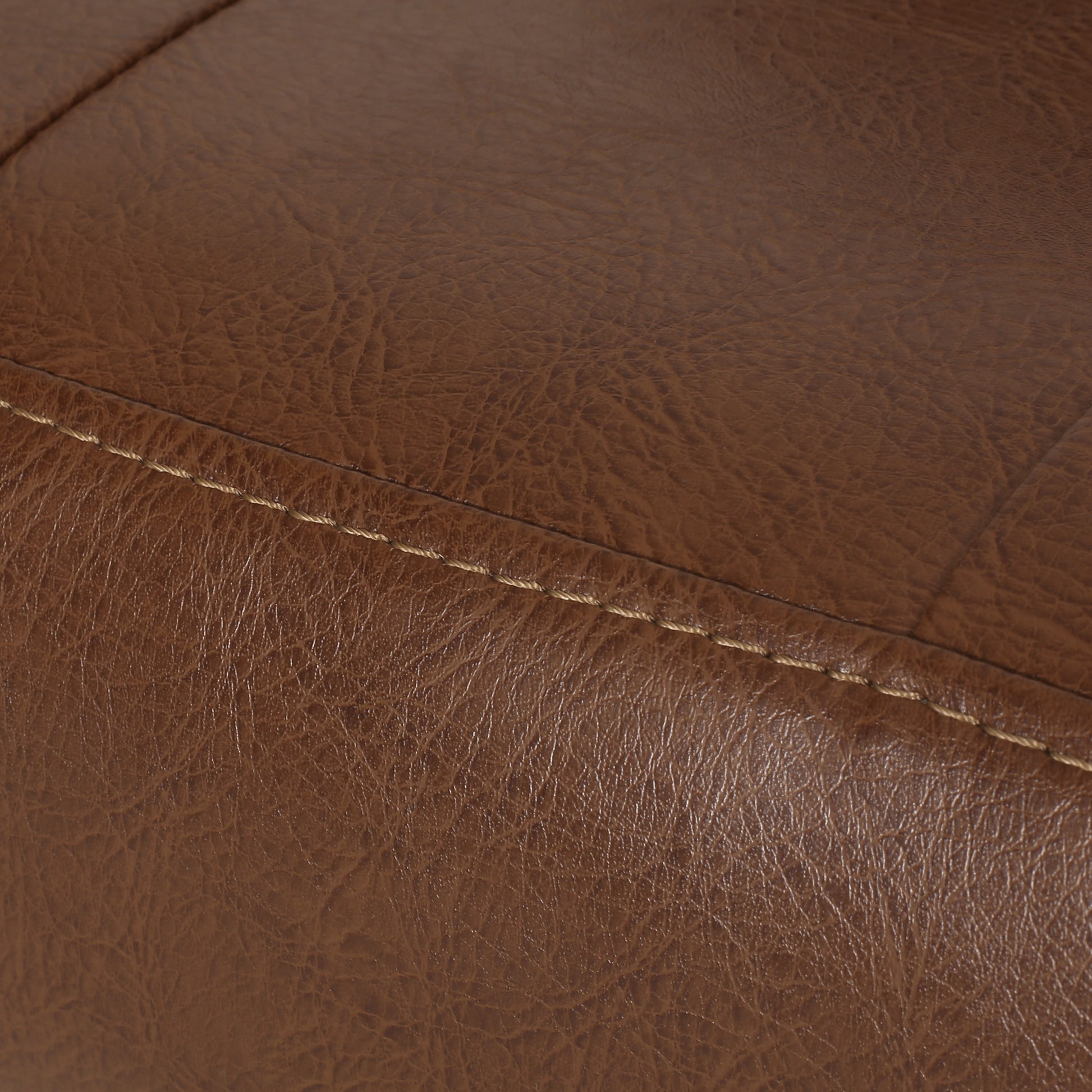 Club Chair Light Brown Pu