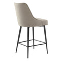 Olson Counter Chair Set Of 2 Khaki Silver White Fabric