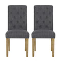 Dining Chair Mp2 Set Of 2 Charcoal Fabric