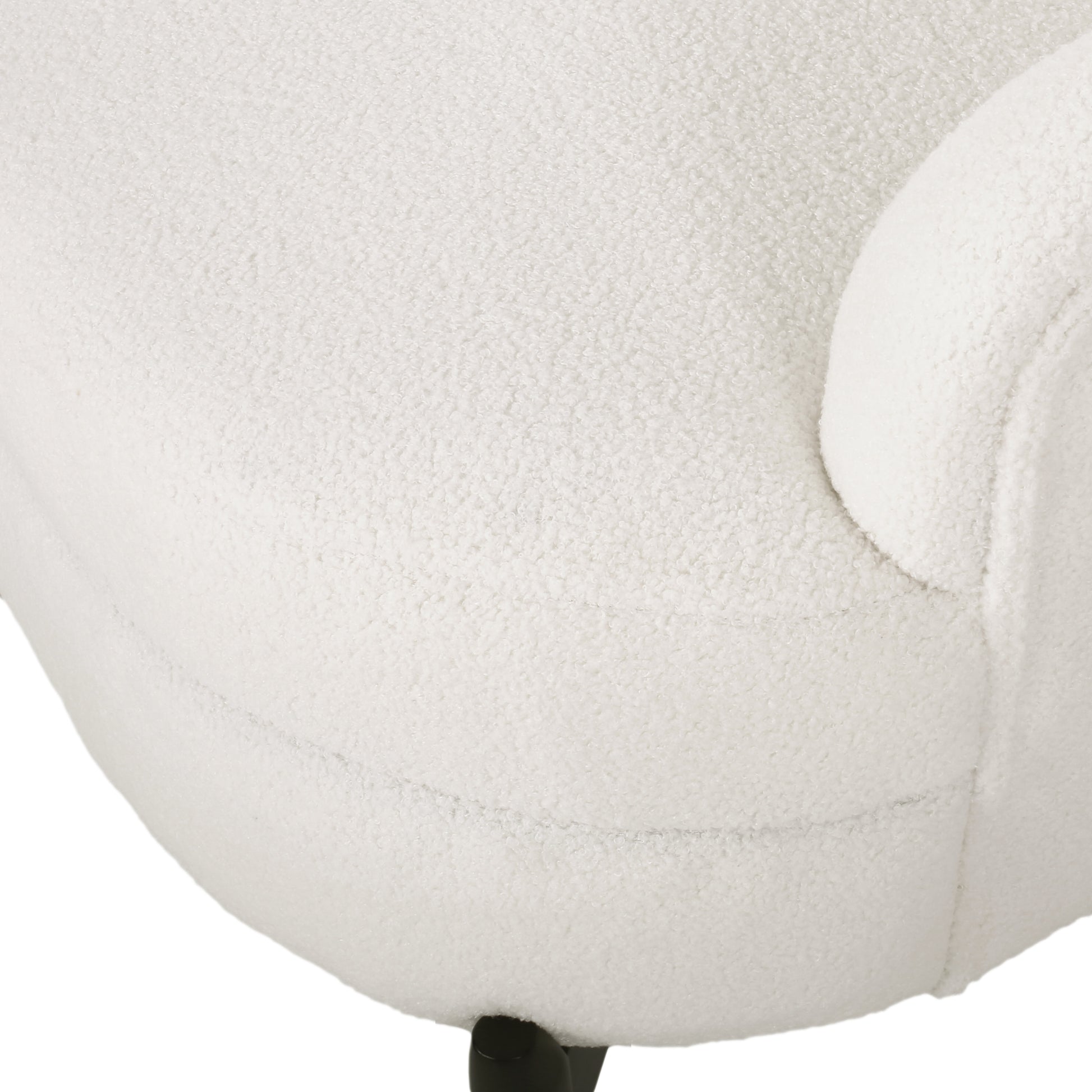 Club Chair White Fabric