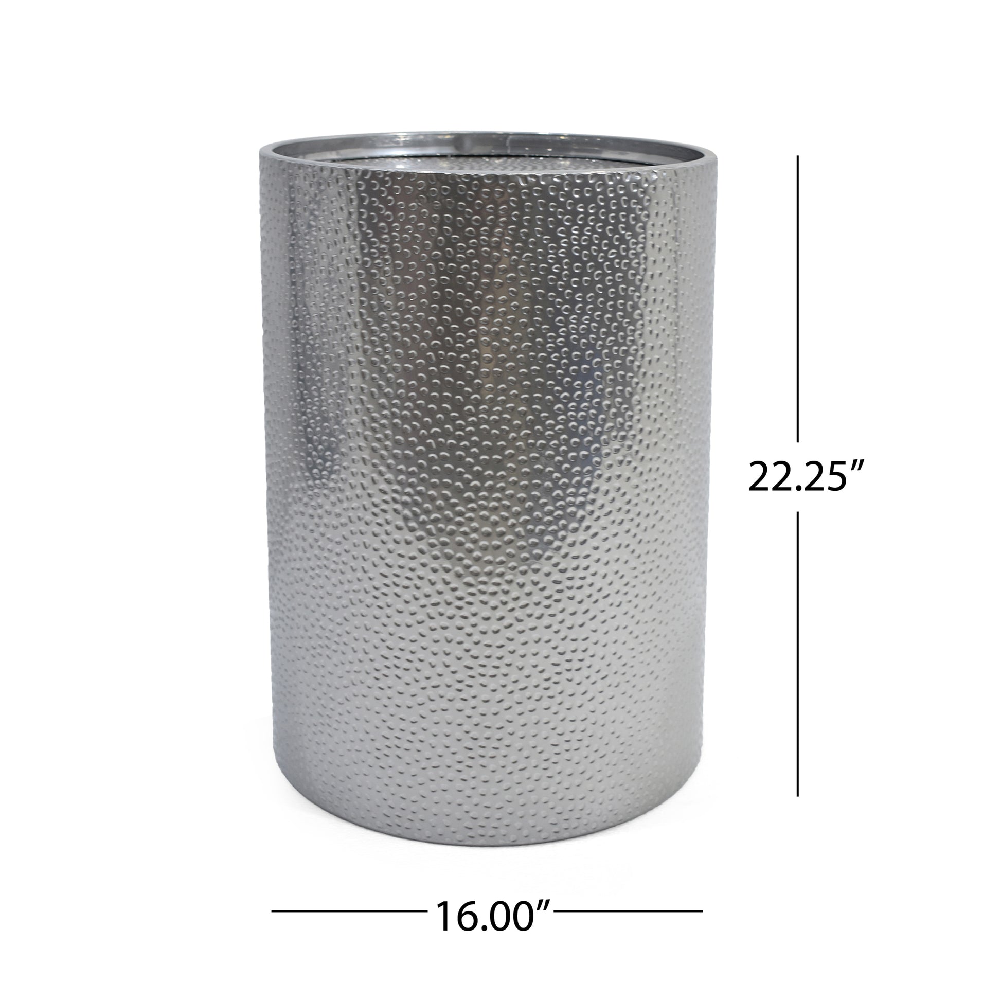 Metal Side Table Silver Iron