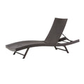 Kauai Pe Wicker Chaise Brown Multi Rattan Metal