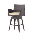 Pe Swivel Arm Bar Stool Brown Multi Rattan