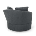 Swivel Club Chair Charcoal Fabric