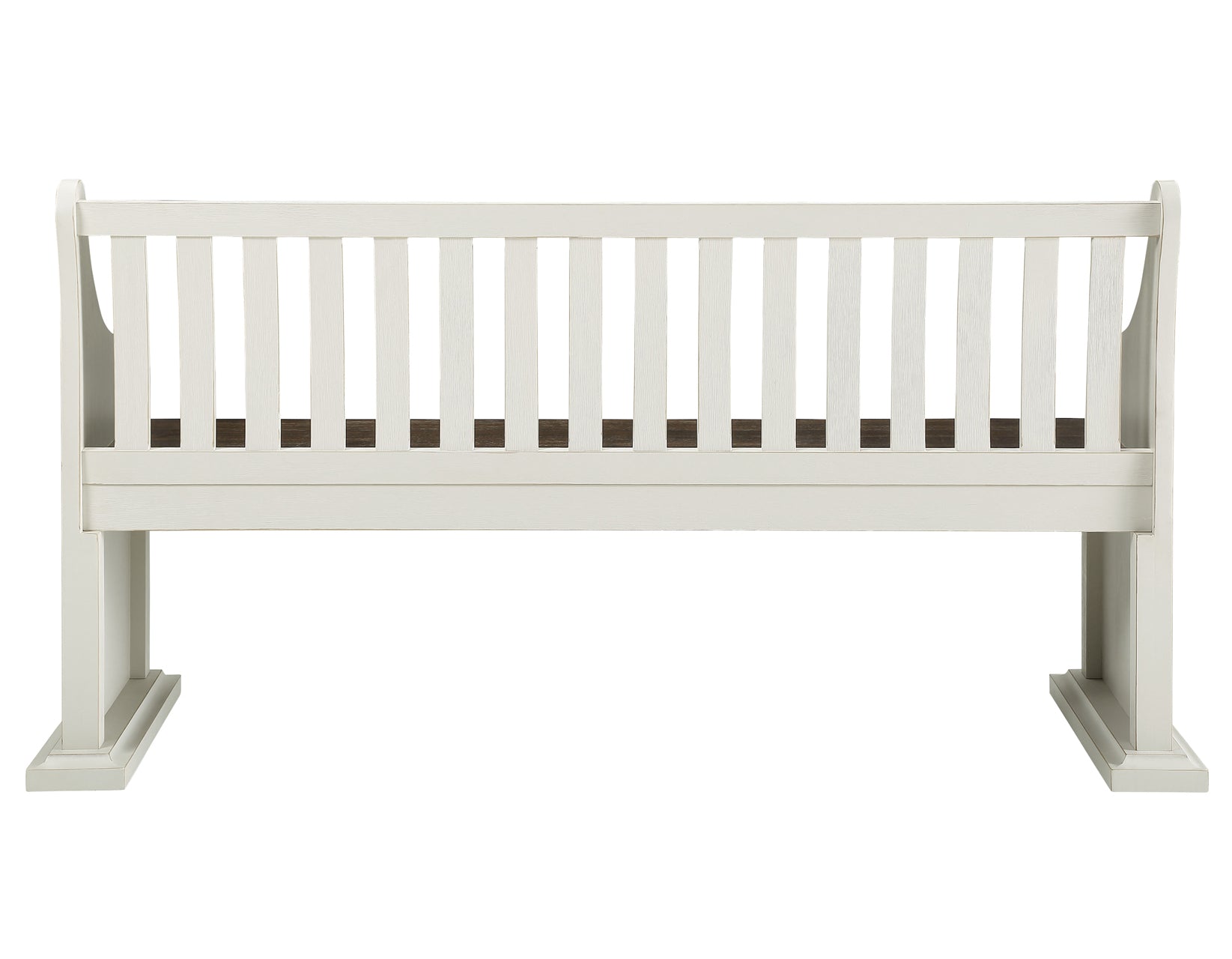 Joanna Bench With Back White White Wood