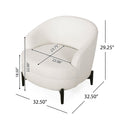 Club Chair White Fabric