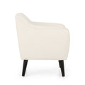 Upholstered Armchair Ivory Fabric