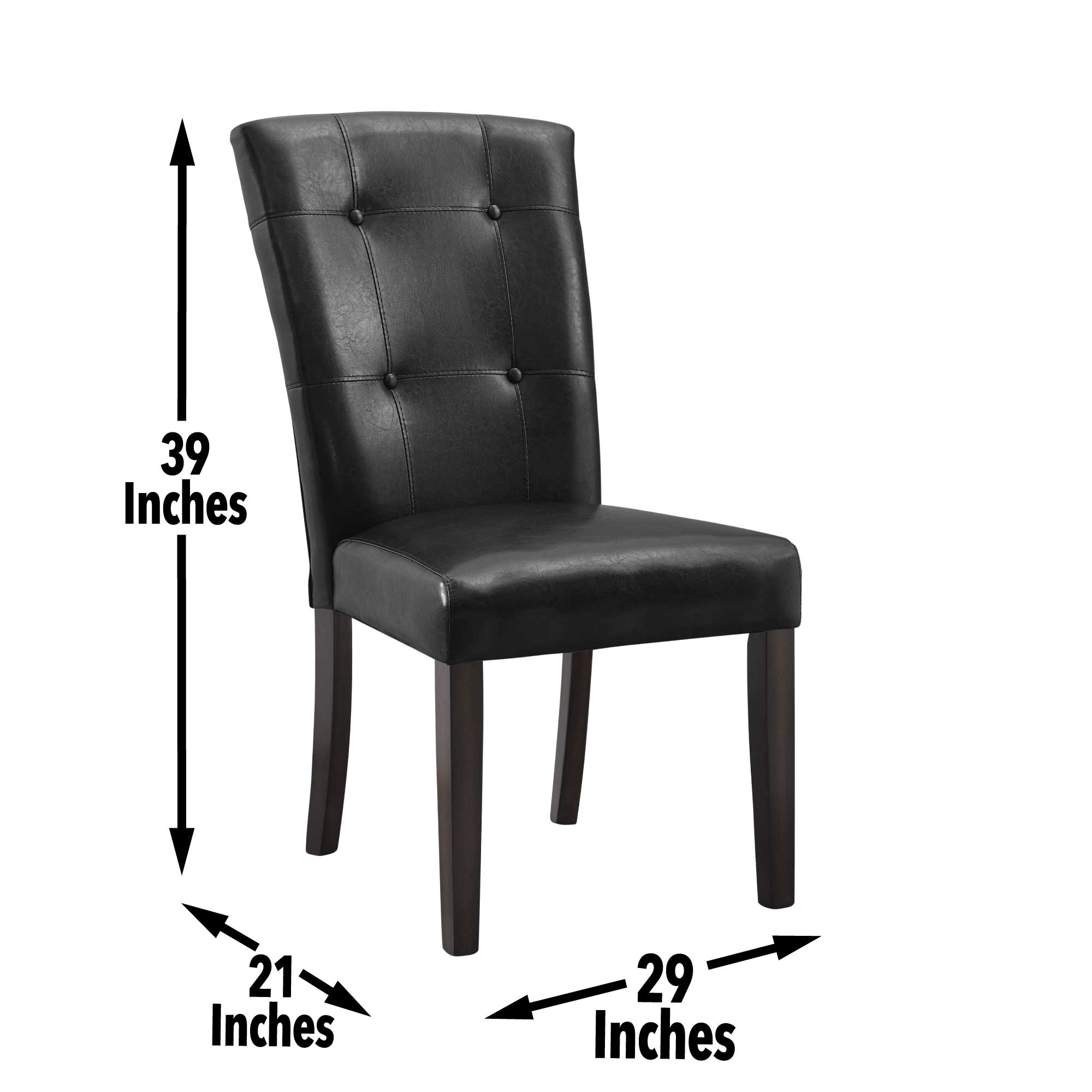 Francis Pu Side Chair Set Of 2 Black Black Wood