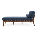 Chaise Lounge Navy Blue Fabric