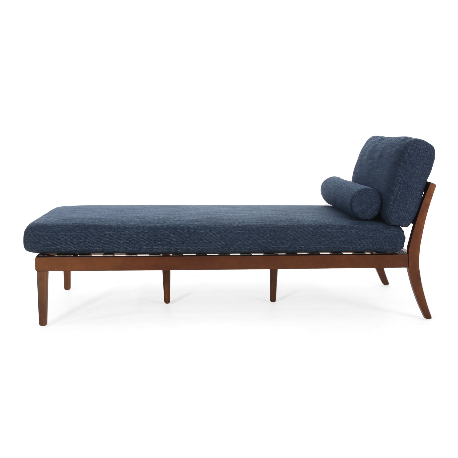 Chaise Lounge Navy Blue Fabric